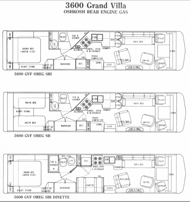 1991 Foretravel GV OREG Floorplan - All Things Foretravel